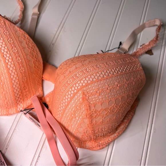 Victoria’s Secret 32DD  2 piece Bra Bundle. different styles. Push-up. Peach - Picture 4 of 5